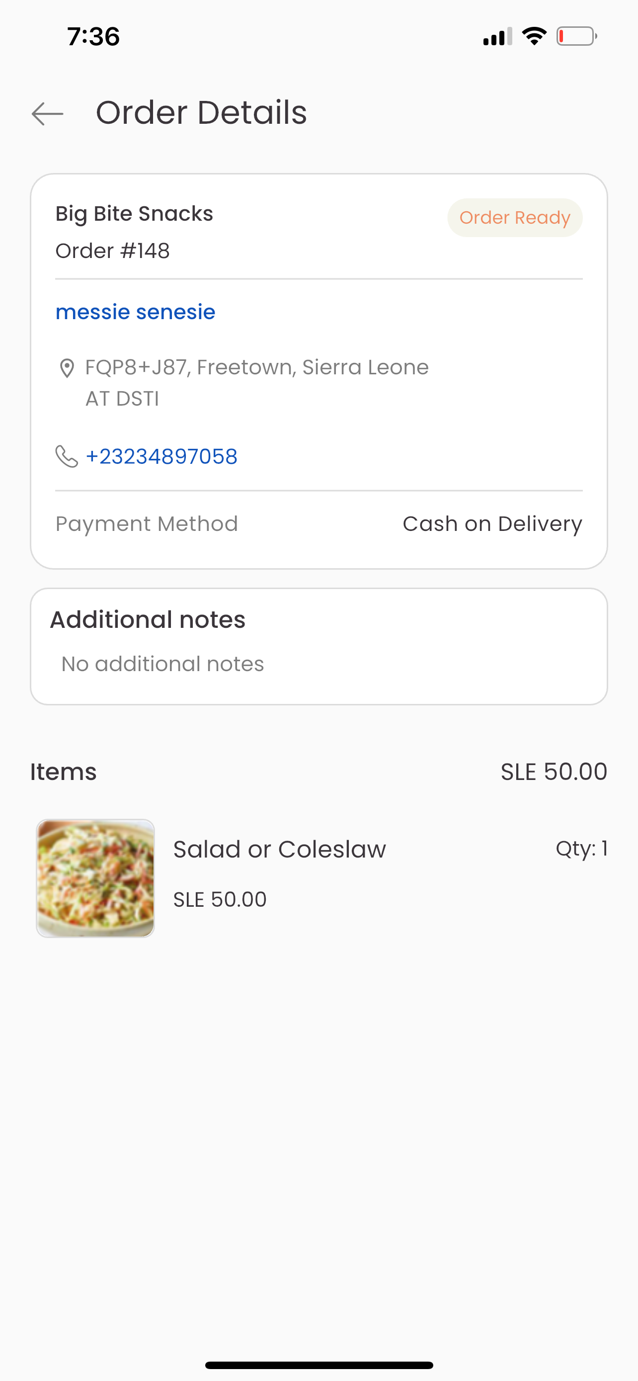 Order Details